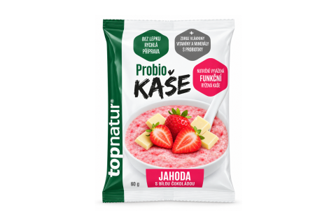 Probio kaše JAHODA A BÍLÁ ČOKOLÁDA -Topnatur 60g