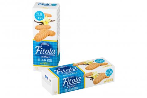 Sušenky s vanilkovou příchutí bez přidaného cukru - Fitola 130g