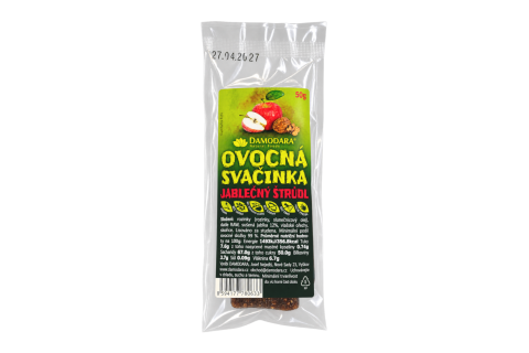 Ovocná svačinka JABLEČNÝ ŠTRŮDL bez lepku - Damodara 50g