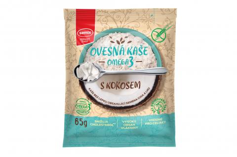 Ovesná kaše OMEGA3 s kokosem bez lepku - Semix 65g