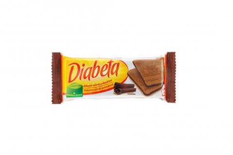 Kakaové sušenky polomáčené bez přidaného cukru - Dibeta 90g