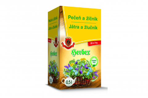 Čaj Játra a žlučník - Herbex 20x3g