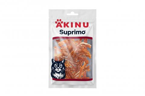 Pamlsek pro kočky - Kachní plátky mramorované - Akinu SUPRIMO 50g