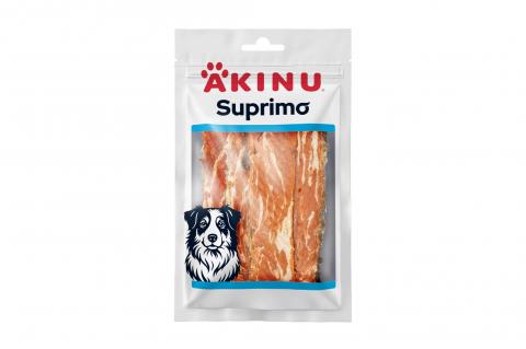 Pamlsek pro psy - Losos s kůží plátky mramorované - Akinu SUPRIMO 75 g