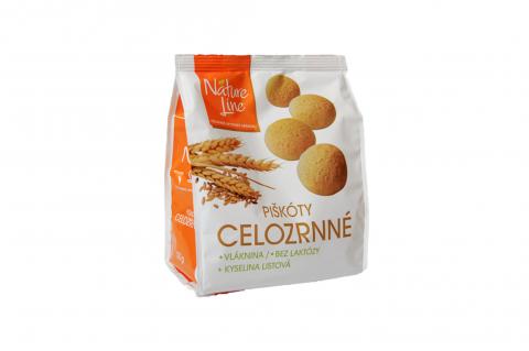 Piškoty celozrnné bez laktózy - NatureLine 120g