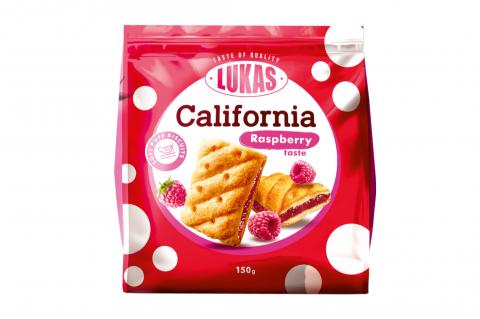 California Raspberry taste - Malinové taštičky z lístkového těsta - Lukas 150g