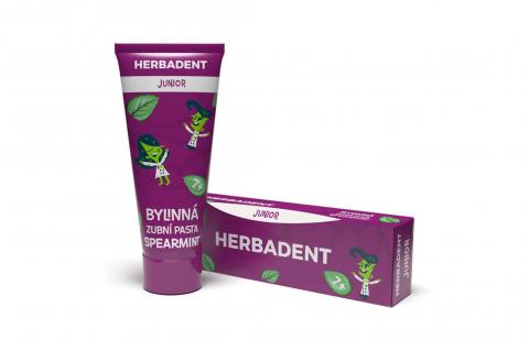 Bylinná dětská zubní pasta Junior Spearmint - Herbadent 75g