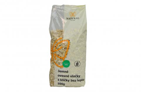 Vločky ovesné jemné s klíčky bez lepku Anglie - Natural 500g