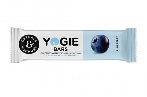 Müsli tyčinka BORŮVKA s jogurtovou polevou a živými kulturami - YOGIE 30g