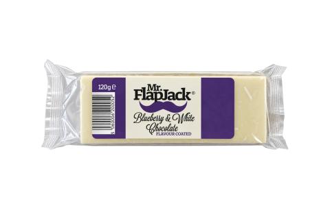 Ovesná tyčinka BORŮVKA A BÍLÁ ČOKOLÁDA - Mr. FlapJack 120g