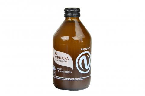 Kombucha Broskev a citrónová tráva BIO - Nupreme 330ml