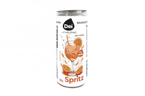 Nealkoholický perlivý nápoj s příchutí SPRITZ - plech - DEI 330ml