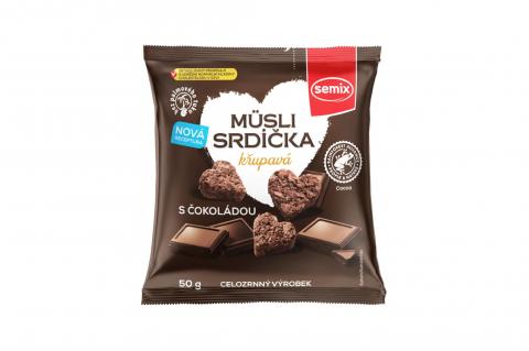 Müsli srdíčka s čokoládou - Semix 50g