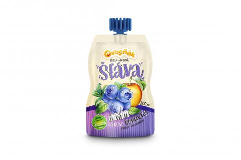 100% šťáva BORŮVKA/jablko - Ovocňák 200ml