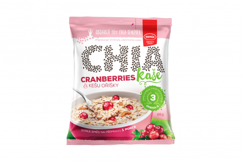 Chia kaše brusinky a kešu oříšky - Semix 65g