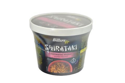 Shirataki instantní nudle, hovězí polévka - Bitters Fit 205g