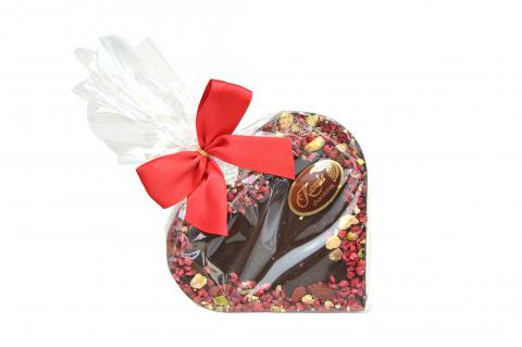 Čokoláda hořká - Srdce s ovocem - Kamila Chocolates 100g