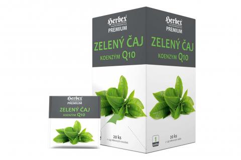 Čaj zelený s koenzymem Q10 - Herbex 20x1,5g