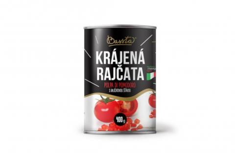 Krájená rajčata s rajčatovou šťávou - Bassta 400g