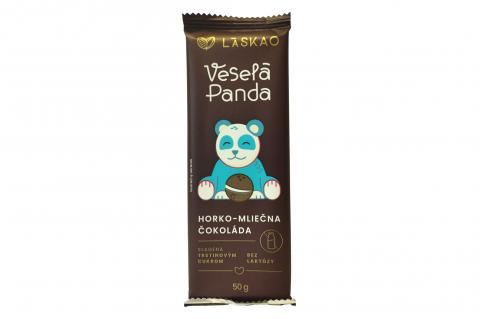 Hořko-mléčná čokoláda bez laktózy Veselá Panda - LÁSKAO 50g