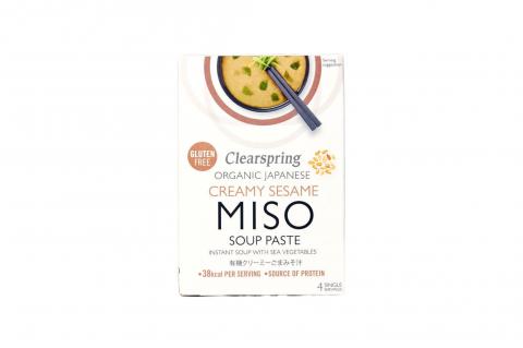 Miso instantní polévka krémová sezamová 4x15g- Clearspring 60g