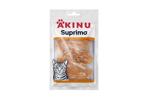 Pamlsek pro kočky - Kuřecí plátky mramorované - Akinu SUPRIMO 50g