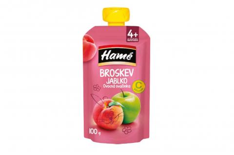 Ovocná svačinka - BROSKEV, JABLKO - Hamé 100g