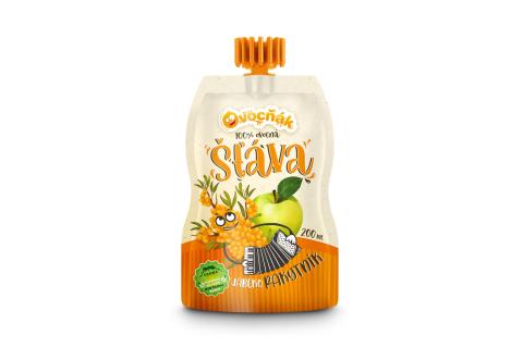 100% šťáva Ovocňák jablko/rakytník 200ml 