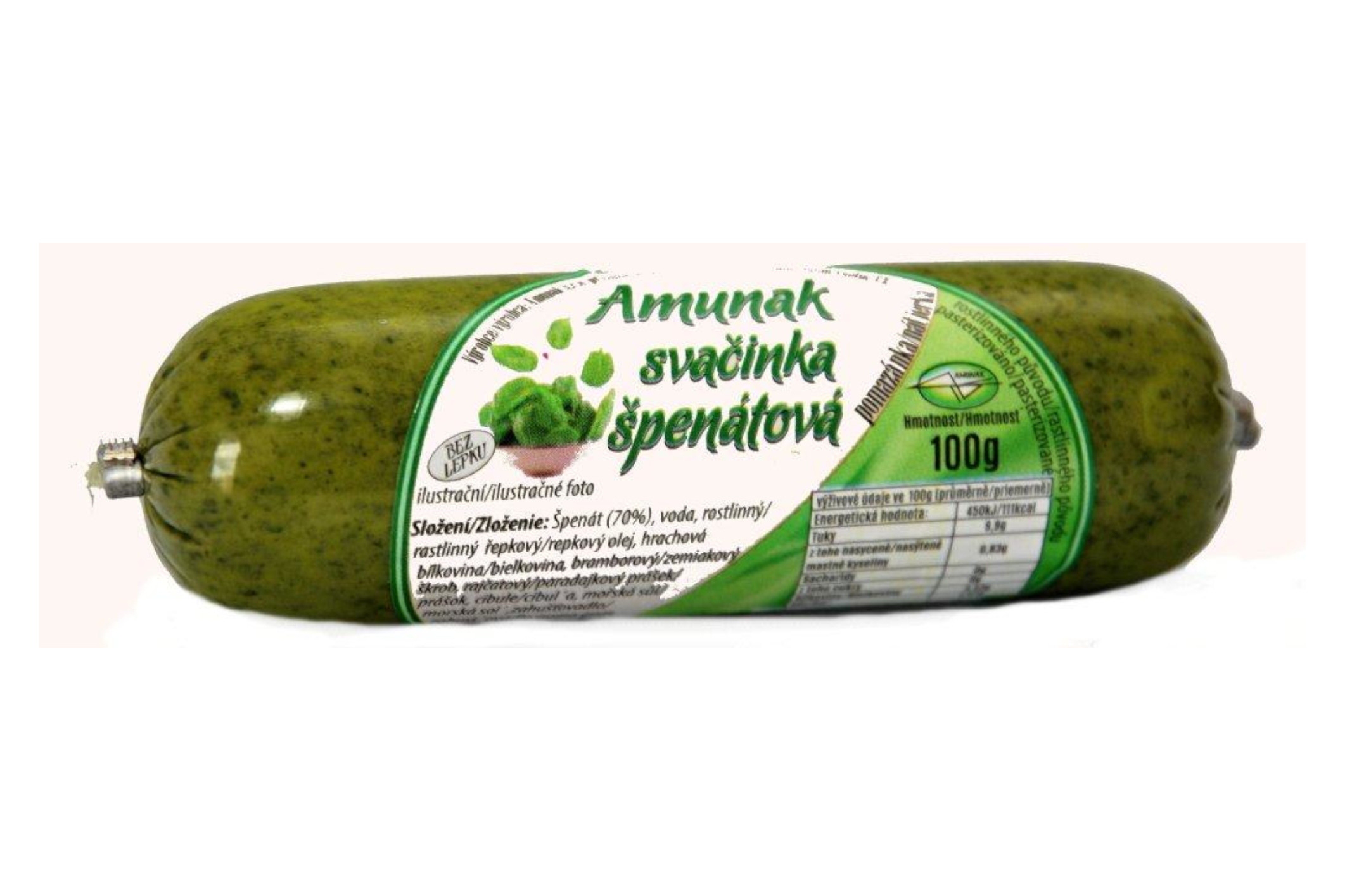 Amunak svačinka špenátová 100 g - pouze rozvoz vybraná města nebo osobní odběr
