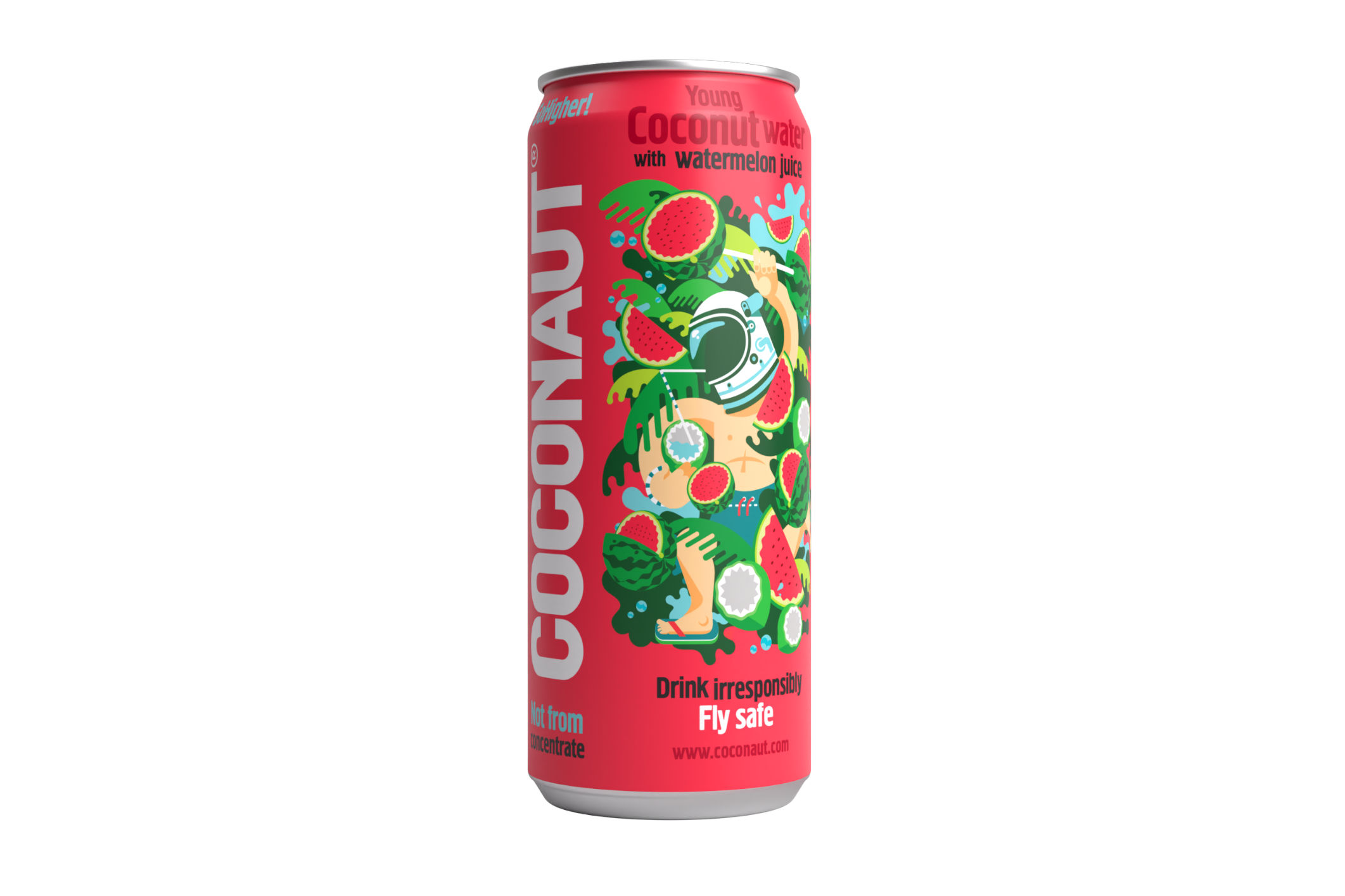 Kokosová voda s příchutí vodního melounu - Coconaut Go Higher! 320ml
