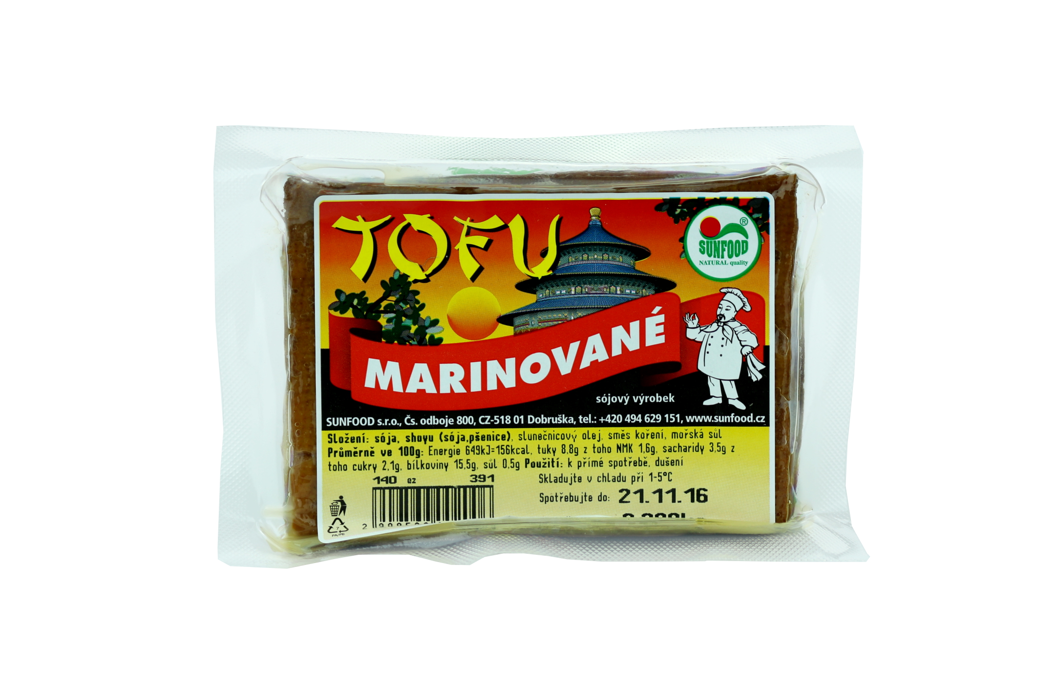 Tofu marinované 1 Kg - pouze rozvoz vybraná města nebo osobní odběr