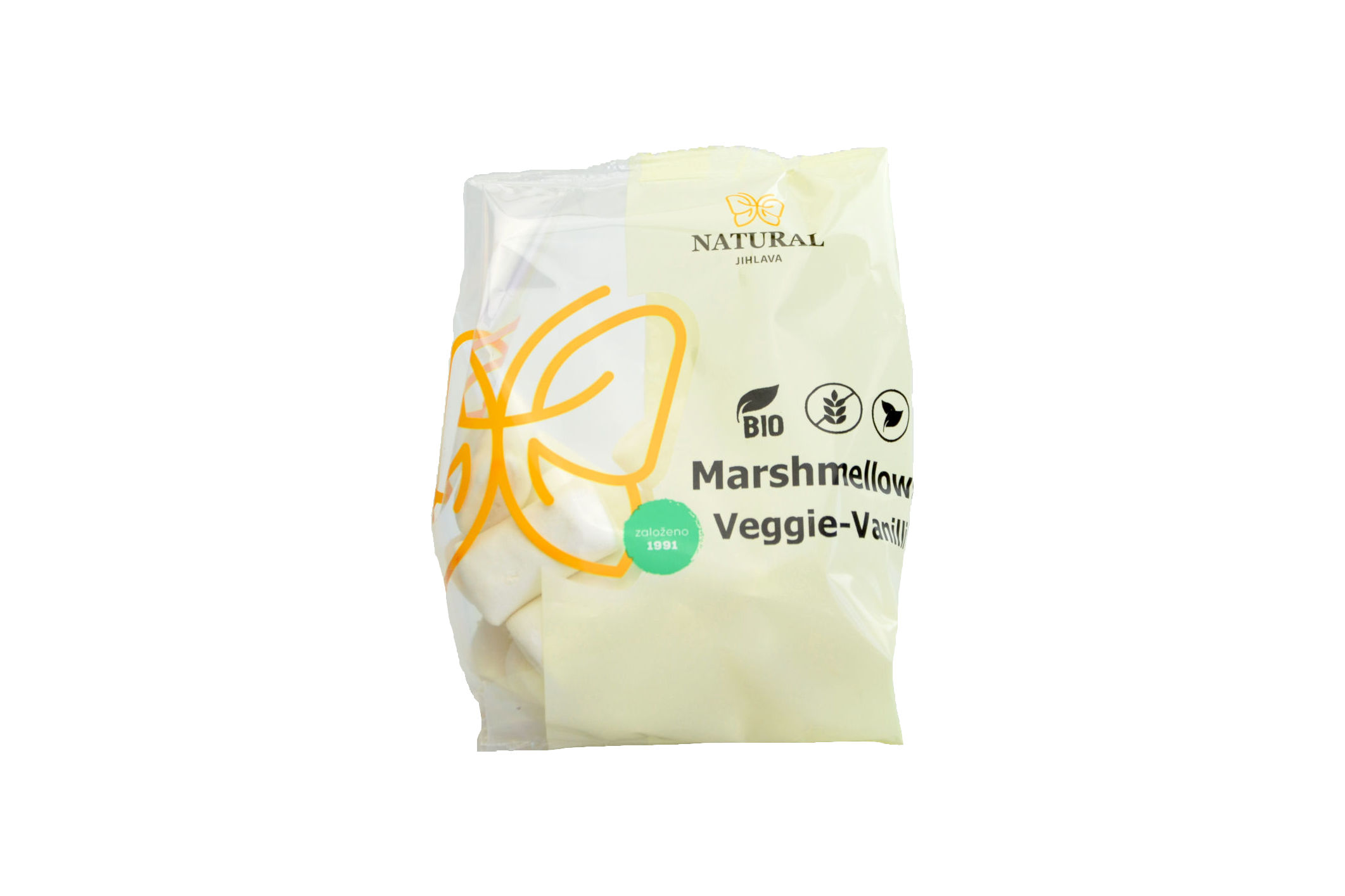 Marshmallows - bonbóny Veggie-Vanilli BIO, VEGAN - Natural 100g (min. trvanlivost do 12.5.2023)