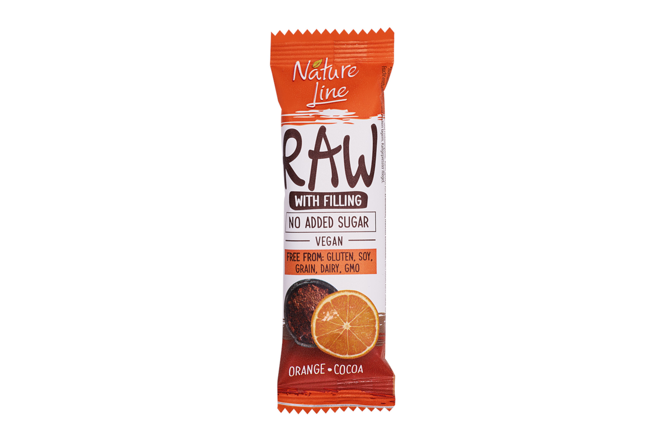 RAW tyčinka pomerančová s kakaovou náplní - Nature Line 45g